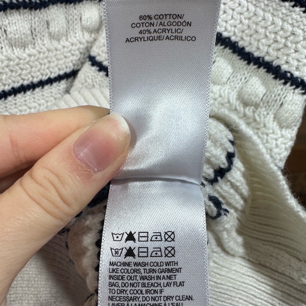 Lucky Brand Sleeveless Striped Poof Sweater Vest - Picture 5 of 5